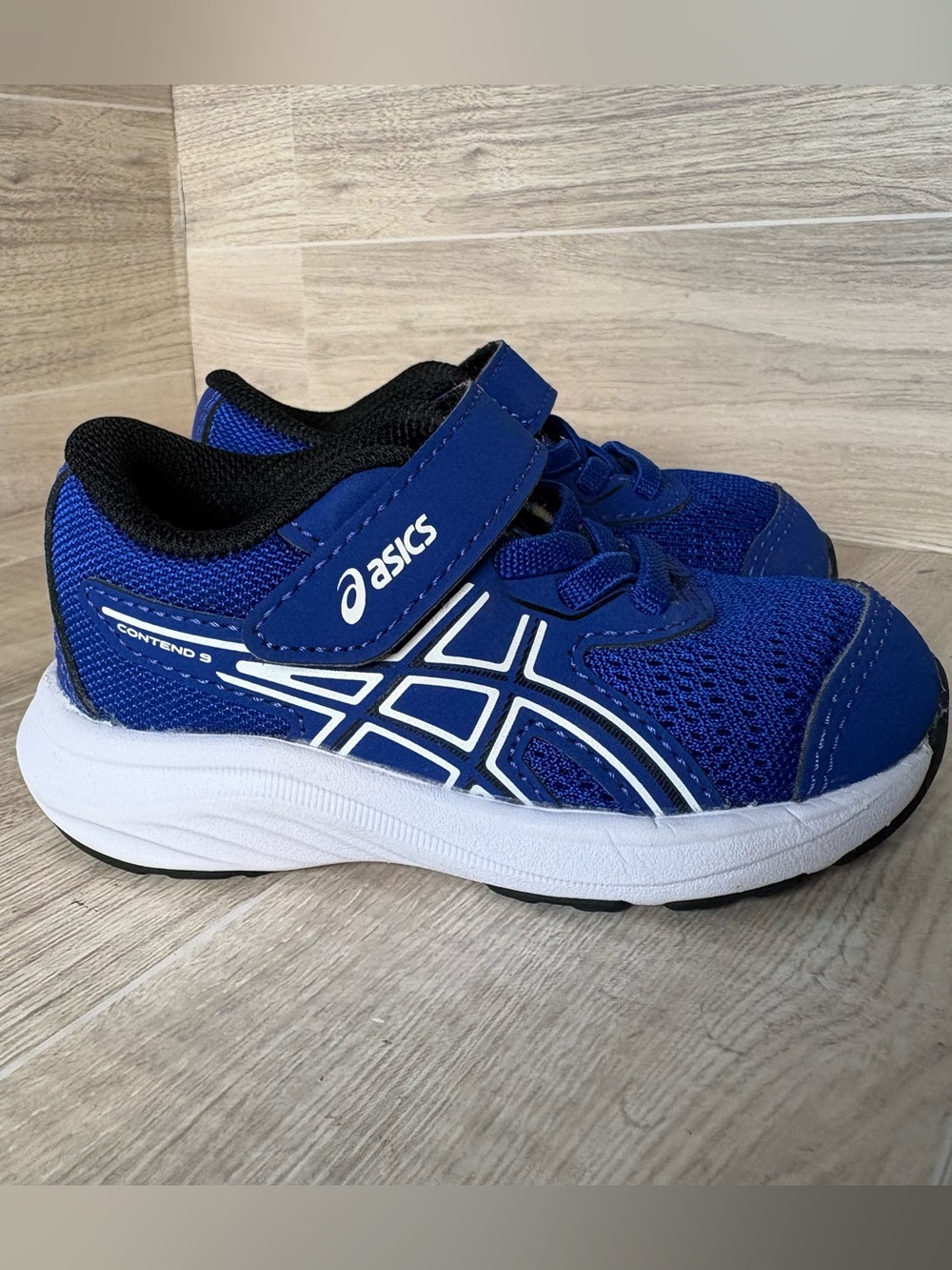 ASICS Kid's Contend 9 Toddler Running Shoes K4 Blue Strap